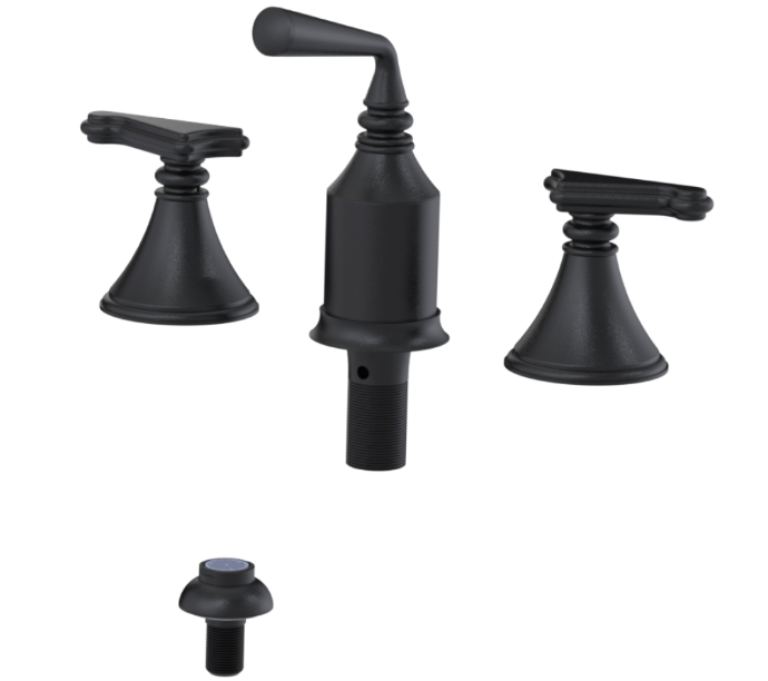 RUBINET 6CJSS Jasmin Bidet Fitting with Spray, Diverter, and Vacum Breaker (Less Drain)