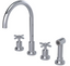 RUBINET 8AGLSC Genesis Widespread Kitchen Set with LaSalle Spout with Hand Spray