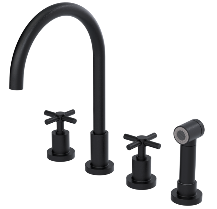 RUBINET 8AGLSC Genesis Widespread Kitchen Set with LaSalle Spout with Hand Spray