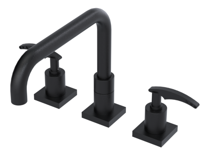 RUBINET 8ALGL LaSalle Widespread Kitchen Set with Genesis Spout