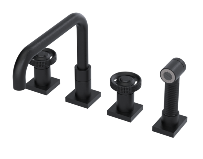 RUBINET 8ALGSR LaSalle Widespread Kitchen Set with Genesis Spout with Hand Spray