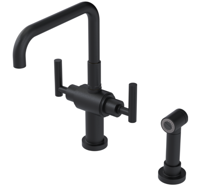 RUBINET 8DGNSL Genesis Two Handle Single Hole Kitchen Set with Hand Spray