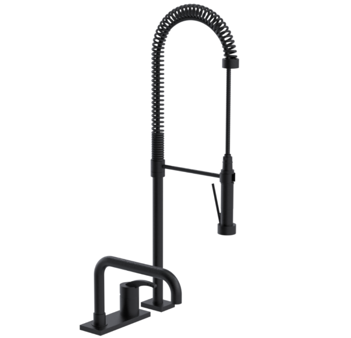 RUBINET 8ILGL LaSalle Single Control Kitchen Set with Industrial Spray and Genesis Spout.