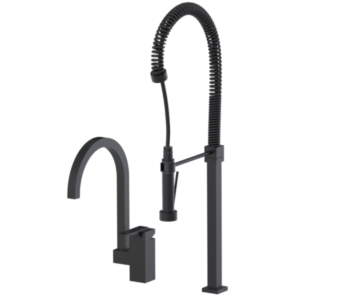 RUBINET 8IRSL Seven Single Control Kitchen Set with Industrial Spray