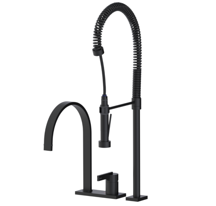 RUBINET 8IRTL R10 Single Control Kitchen Set with Industrial Spray