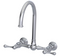 RUBINET 8WFML Jasmin Wall Mount Kitchen Bridge Faucet