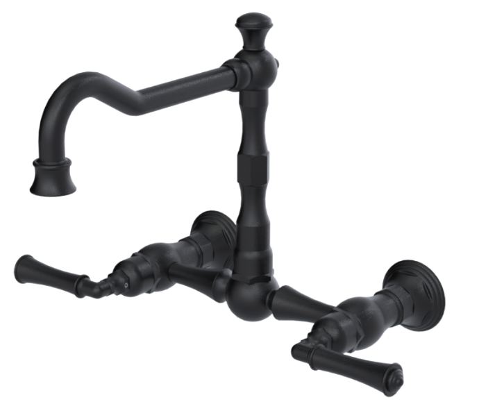 RUBINET 8WRVL Raven Wall Mount Kitchen Bridge Faucet
