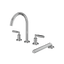 Aquabrass Aria 48018 4PCS Deck Tub Filler with Hand Shower