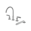 Aquabrass Montebello 49018 4PCS Tub Filler with Hand Shower