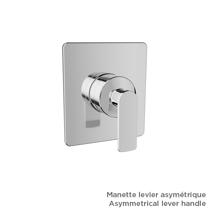 BARIL Air B80 T80-9402-00 Trim Only For 3/4" Thermostatic Valve (Without Handle) - matte-white - Asymmetrical