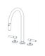 AQUALEM CF3235.LR Origin Widespread Pull-Down Kitchen Faucet