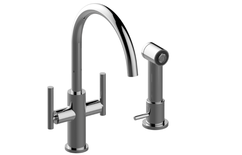 GRAFF Sospiro G-5676-LM49D Single-Hole 2-Handle Bar/Prep Faucet with Independent Side Spray