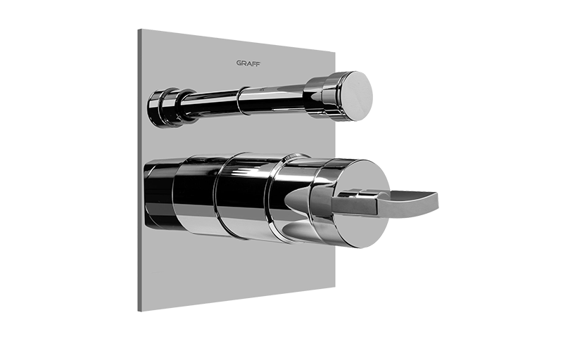 GRAFF Sade/Targa/Luna G-7090-C14S-T Pressure Balancing Valve Trim with Handle and Diverter (Trim)