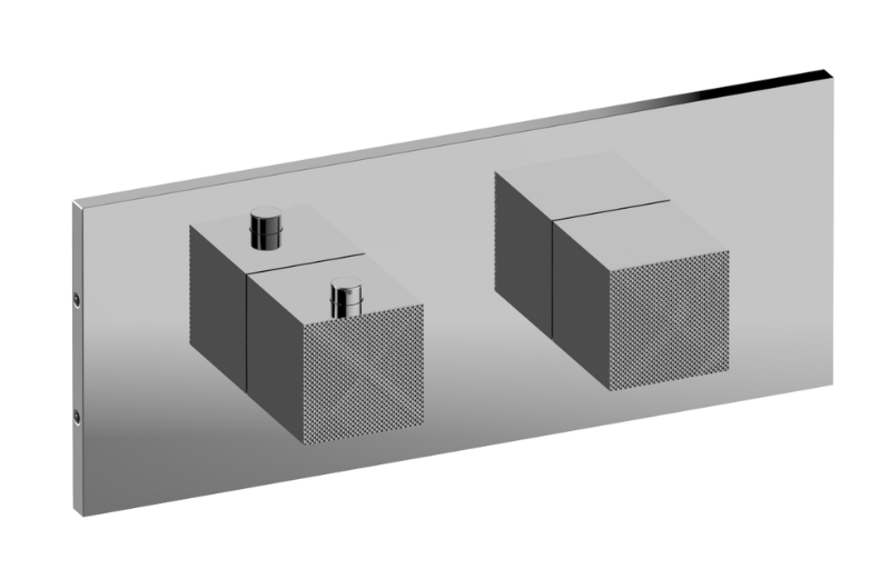 GRAFF Incanto G-8048H-SK0-T Square M-Series Valve Trim with Two Handles (Horizontal Orientation)