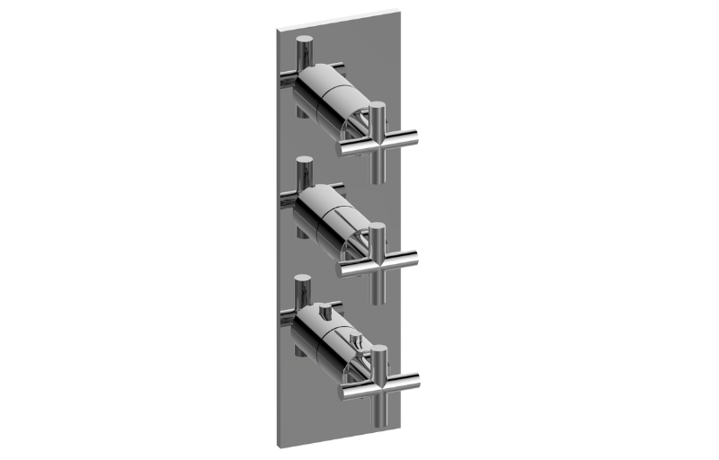 GRAFF M.E./Terra G-8057-C17E0-T Square M-Series Valve Trim with Three Handles