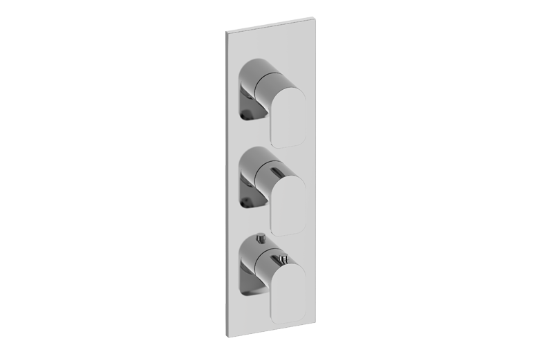 GRAFF Sento G-8057-LM42E0-T Square M-Series Valve Trim with Three Handles