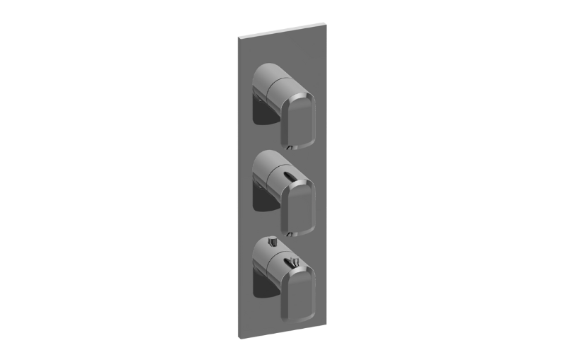GRAFF Sento G-8057-LM61E0-T Square M-Series Valve Trim with Three Handles