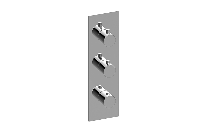 GRAFF M.E. G-8057-RH0-T Square M-Series Valve Trim with Three Handles