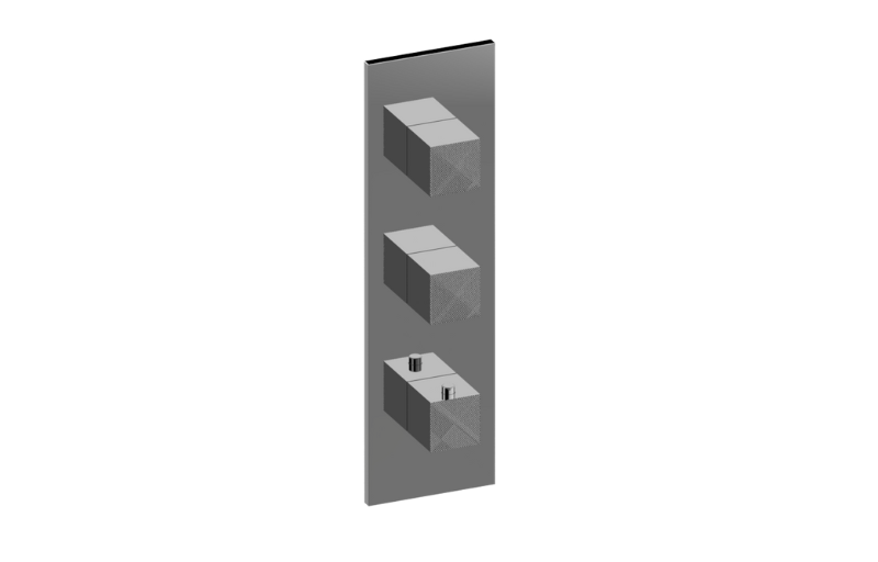 GRAFF Incanto G-8057-SK0-T Square M-Series Valve Trim with Three Handles