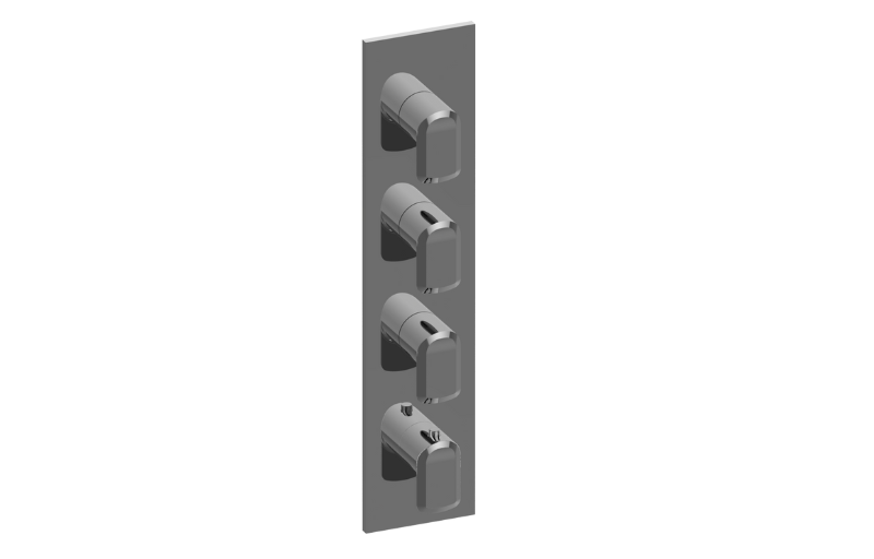 GRAFF Sento G-8059-LM61E0-T Square M-Series Valve Trim with Four Handles
