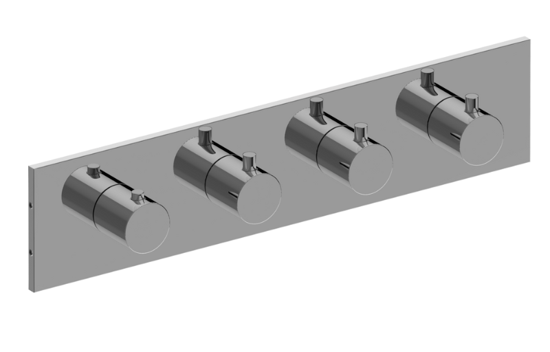 GRAFF M.E. G-8059H-RH0-T Square M-Series Valve Trim with Four Handles (Horizontal Orientation)