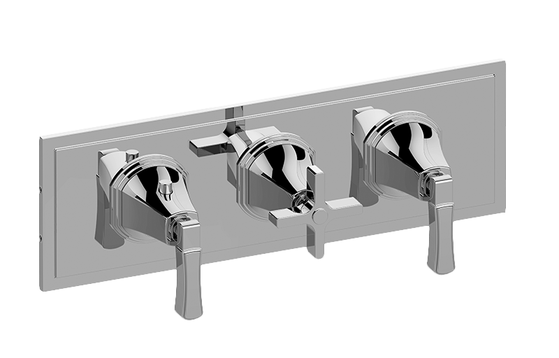 GRAFF Finezza UNO G-8078H-2L1C-T M-Series Valve Trim with Three Handles (Horizontal Orientation)