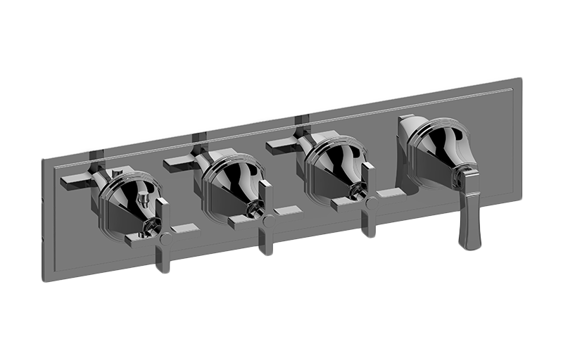 GRAFF Finezza UNO G-8079H-3C1L-T M-Series Valve Trim with Four Handles (Horizontal Orientation)