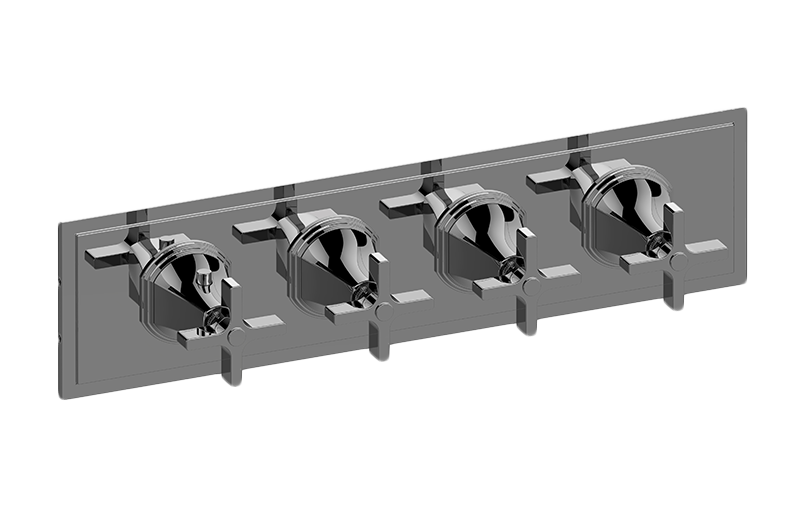 GRAFF Finezza UNO G-8079H-C15E0-T M-Series Valve Trim with Four Handles (Horizontal Orientation)
