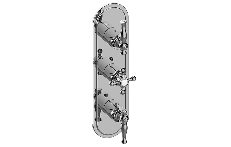 GRAFF Lauren G-8087-ALM22C2-T Traditional M-Series Valve Trim with Three Handles