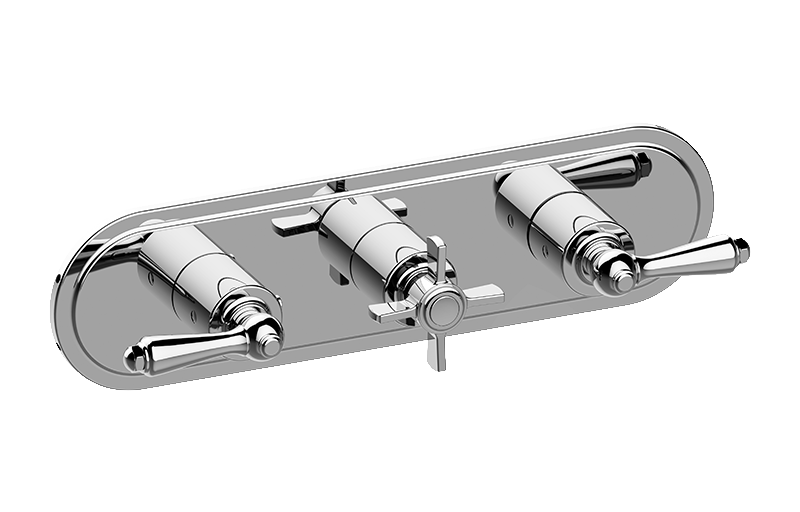 GRAFF Camden G-8087H-ALM48C16-T Traditional M-Series Valve Trim with Three Handles (Horizontal Orientation)