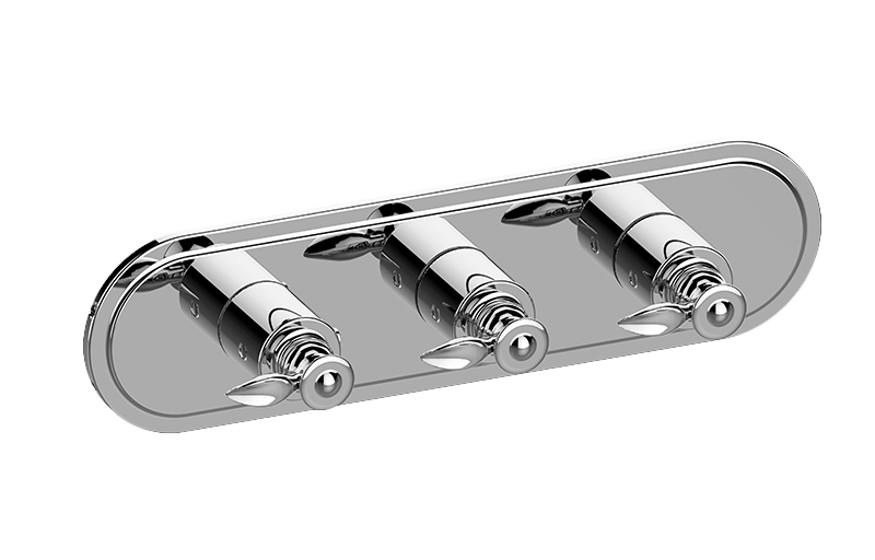GRAFF Topaz G-8087H-LM14E0-T Traditional M-Series Valve Trim with Three Handles (Horizontal Orientation)