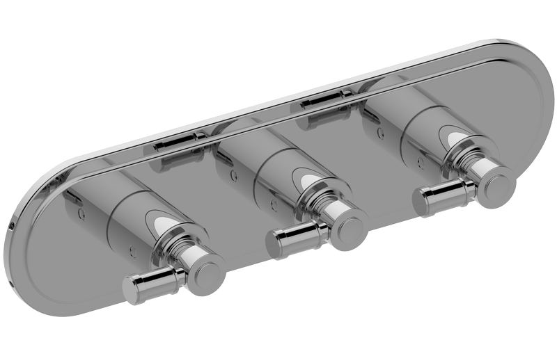 GRAFF Bali G-8087H-LM21E0-T Traditional M-Series Valve Trim with Three Handles (Horizontal Orientation)