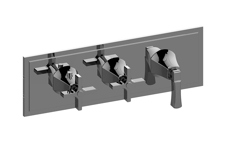 GRAFF Finezza DUE G-8178H-2C1L-T Finezza DUE, Vignola M-Series Valve Trim with Three Handles (Horizontal Orientation)