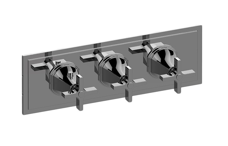 GRAFF Finezza UNO G-8078H-C15E0-T M-Series Valve Trim with Three Handles (Horizontal Orientation)