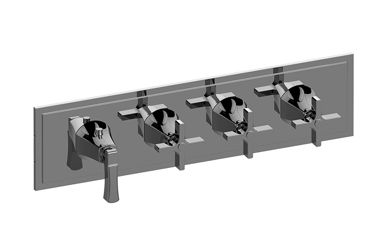 GRAFF Finezza DUE G-8179H-1L3C-T Finezza DUE, Vignola M-Series Valve Trim with Four Handles (Horizontal Orientation)