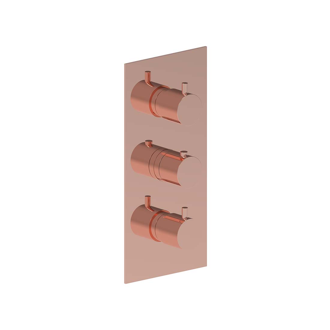 AQUALEM HW3402.TR Gio 3/4" 3-Way Round Thermostatic Valve Trim (REQ.: HW3400.RI)
