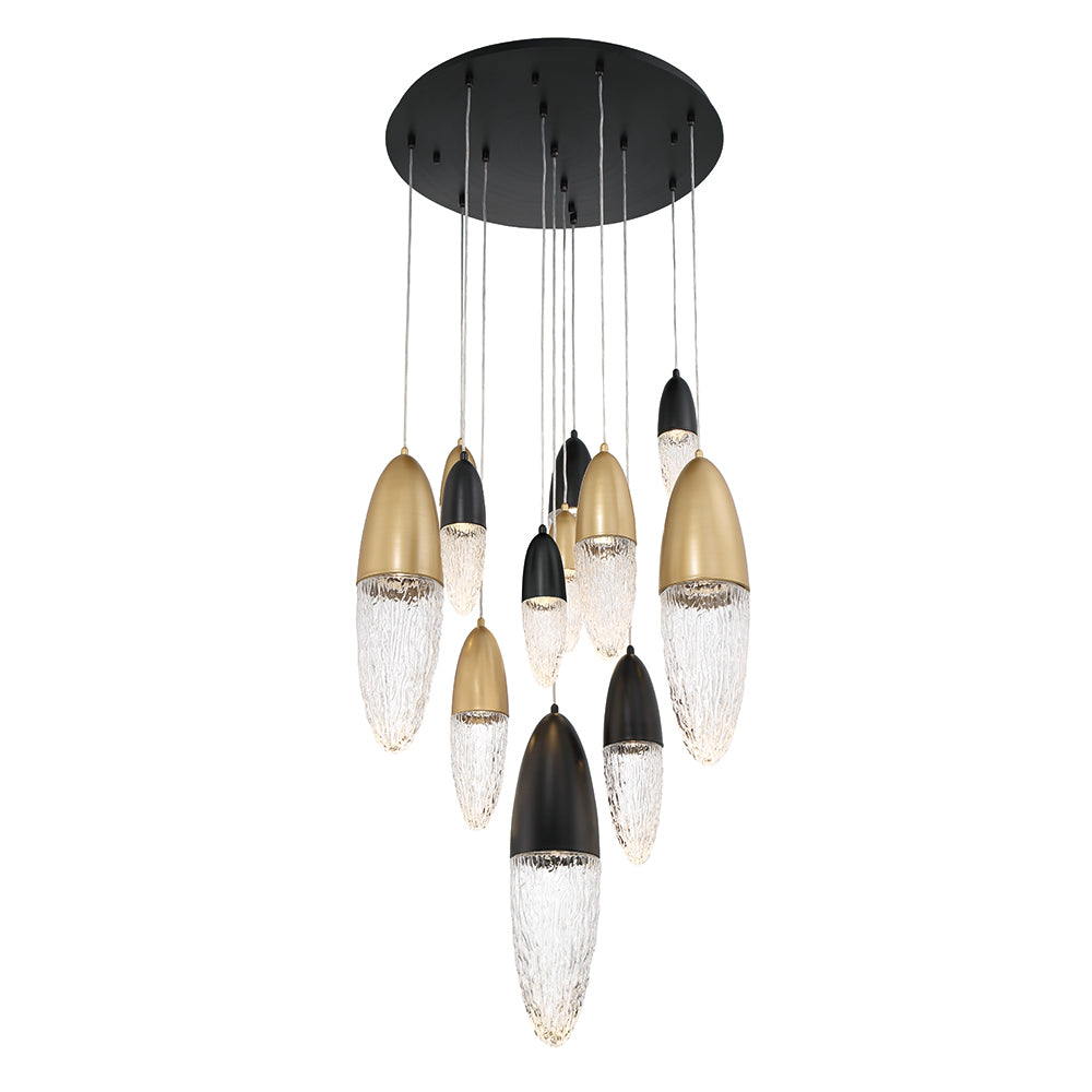 EUROFASE 43859 12-Light 30in Multi Drop Chandelier