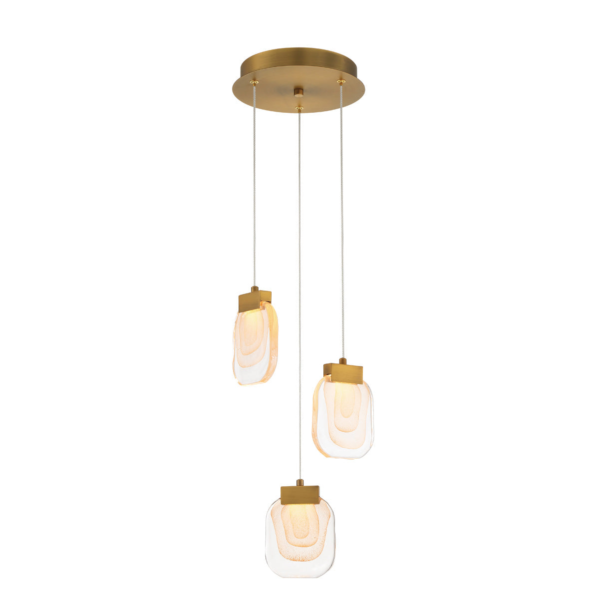 EUROFASE 38042 3-Light 10in Integrated Led Penant Chandelier