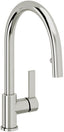 California Faucets CF Limited K01-102-ST Pull-Down Kitchen Faucet with Concealed Button Sprayer - Blade Handle