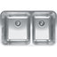 FRANKE GDX16031 GRANDE UM 18G SS DBL 36CAB STAINLESS STEEL SINK