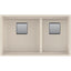 FRANKE PKG160LD PEAK UM GRN DBL 36CAB - LOW DIVIDE WITH STRAINER BASKET GRANITE COMPOSITE SINK