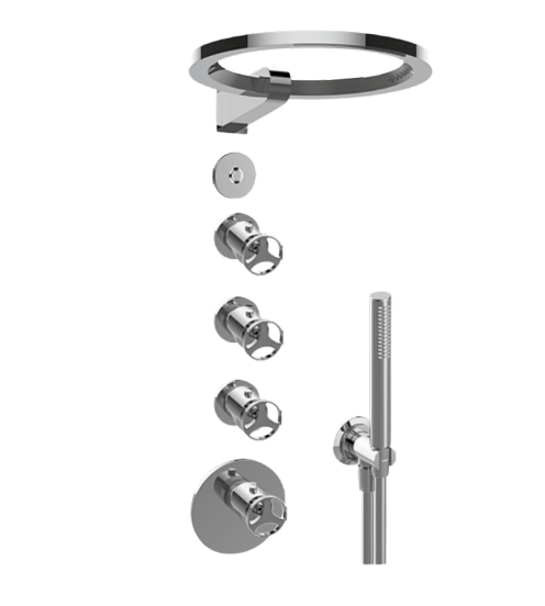 Graff Harley S73X205-TM-Series Thermostatic Shower System - Ametis Ring (Trim)