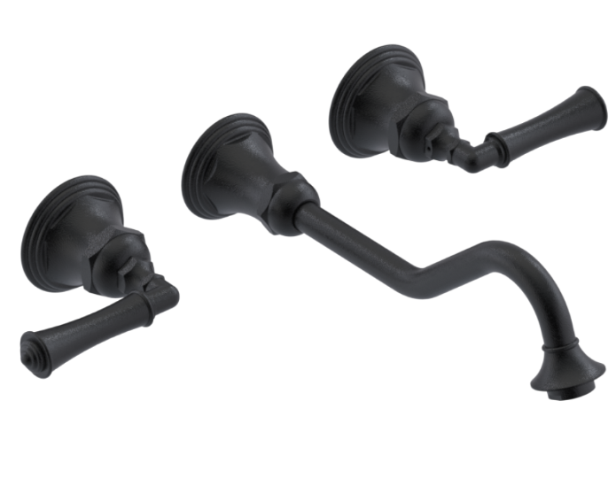 RUBINET 1GRV2L Raven Wall Mount Lav. Set.with Extended Spout. (Less Drain) Trim Only