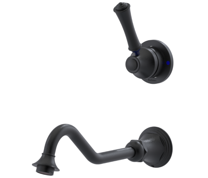 RUBINET 1JRV2L Raven Wall Mount Single Control Lav Set with Extended Spout. (Less Drain) Trim Only