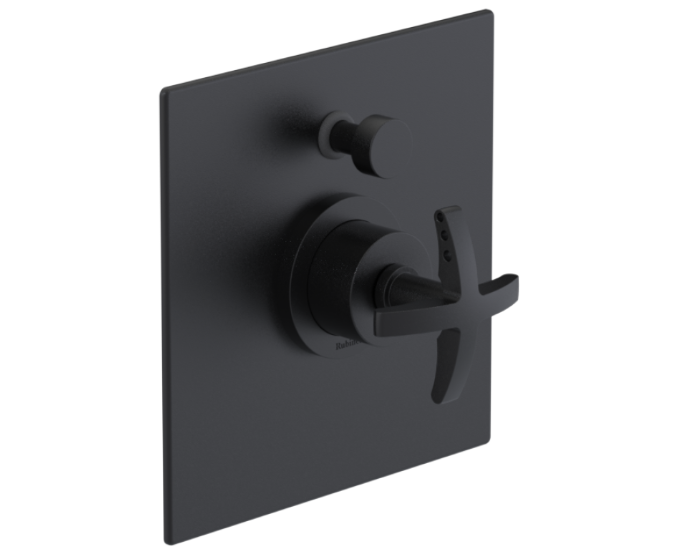 RUBINET 222LAR LaSalle Pressure Balance Tub & Shower with
Fixed Shower Head & Arm with Tub Filler Spout 8? Wall Mount Trim Only