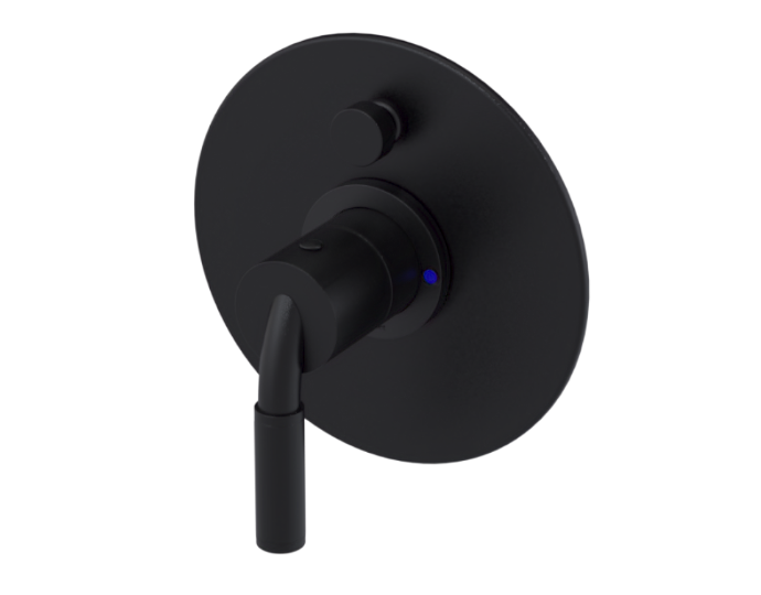 RUBINET 222NVR Nouveau Pressure Balance Tub & Shower with
Fixed Shower Head & Arm with Tub Filler Spout 8? Wall Mount Trim Only