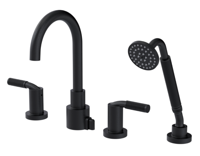 RUBINET 5HHLR LaSalle Four Piece Roman Tub Filler with Hand Held Shower with LaSalle Spout (Trim Only)
