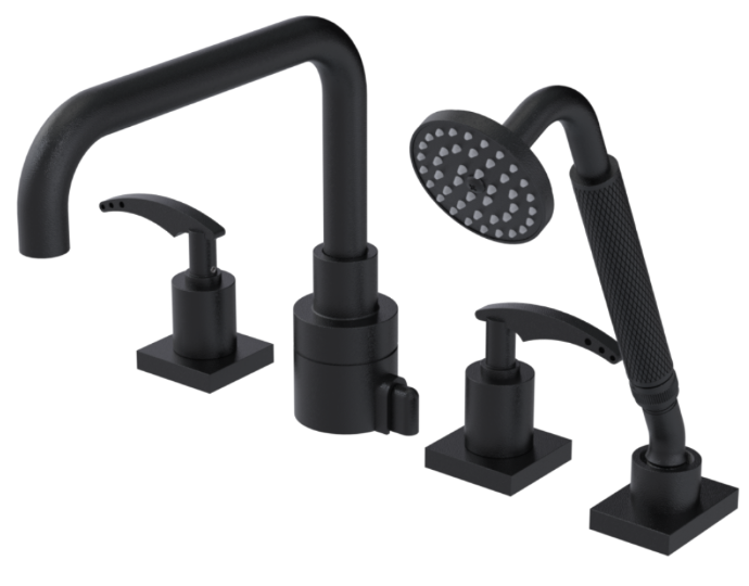 RUBINET 5HLGR LaSalle Four Piece Roman Tub Filler with Hand Held Shower with Genesis spout (Trim Only)