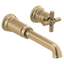 BRIZO T65776LF Two-Hole, Single-Handle Wall Mount Lavatory Faucet - Cross Handle 1.5 GPM