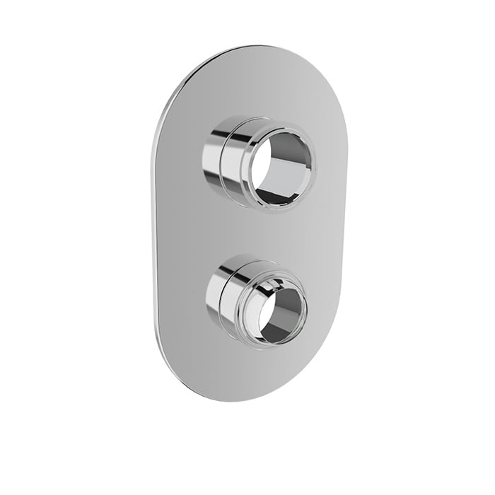 BARIL Air B80 T80-9191-00 Trim Only For Pressure-Balanced Shower Control Valve With 3-Way Diverter (Without Handle) - matte-white - Asymmetrical